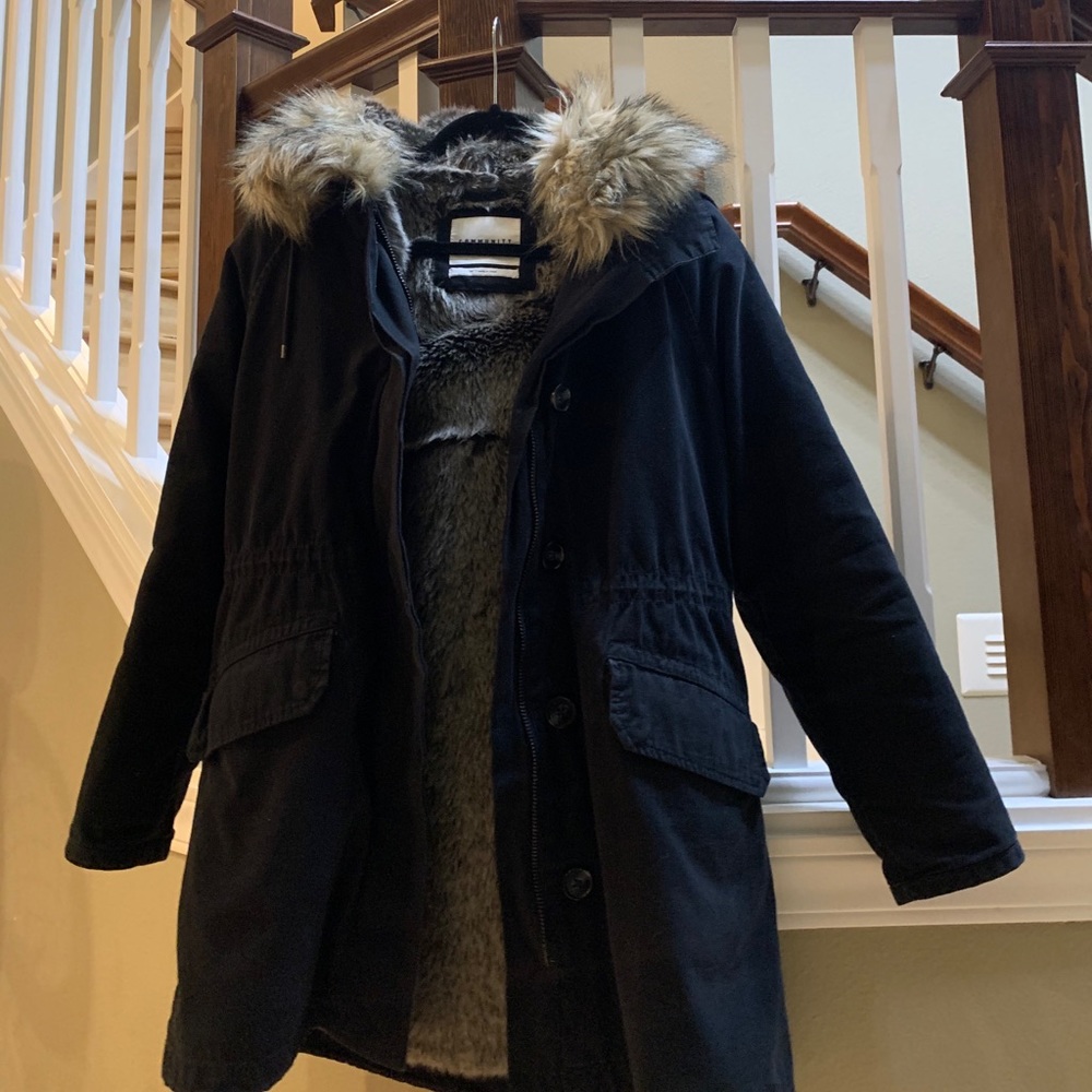 Aritzia fur coat parka